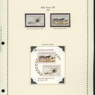 United Nations New York Stamps 1985