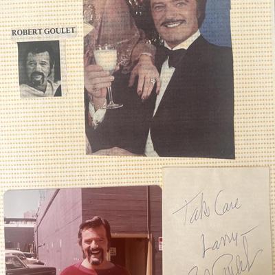 Robert Goulet signed album page collage