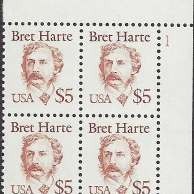 $5 Bret Hart Writer Plate Block