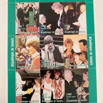 Diana Princess of Wales commemorative stamp set