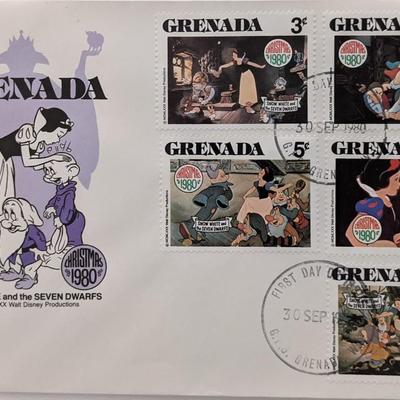 Grenada 1980 Christmas Snow White Commemorative First Day Cover