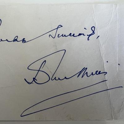 John Mills original signature