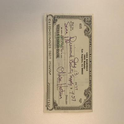 Knots Landing Lisa Hartman signed check