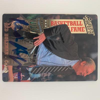 Red Holzman signed basketball card