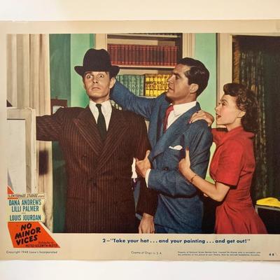 No Minor Vices original 1948 vintage lobby card