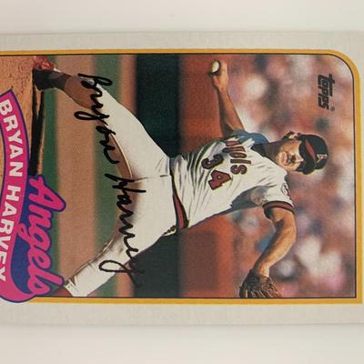 Bryan Harvey signed baseball card