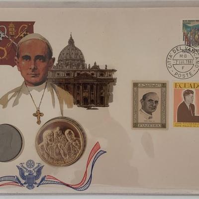 John F. Kennedy commemorative cover with coin