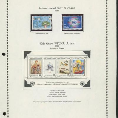 United Nations New York Stamps 1986