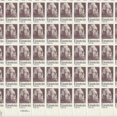 Albert Einstein sheet of stamps