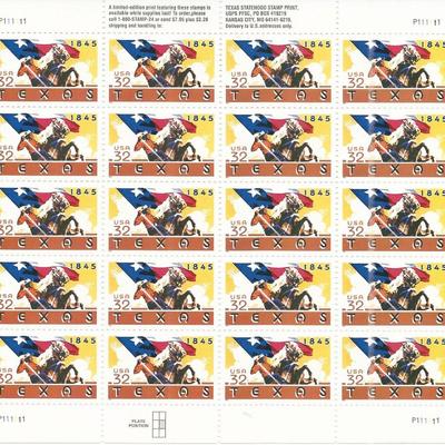 Texas Statehood Stamps