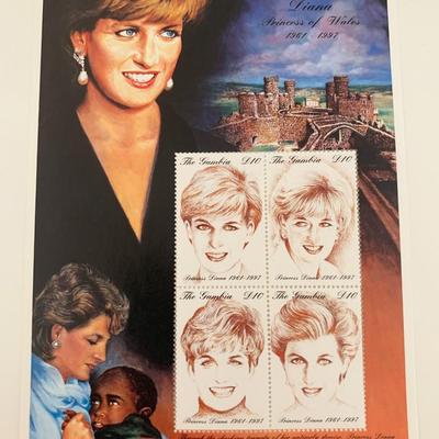 Diana Princess of Wales commemorative stamp set