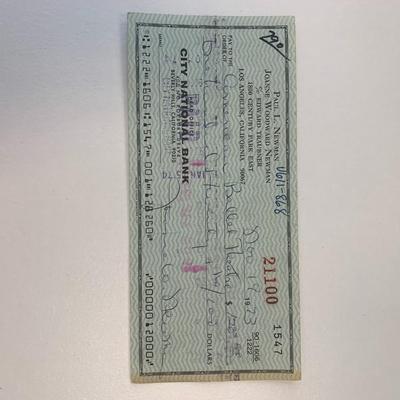 Joanne Newman signed check