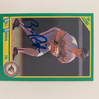 Bill Ripken signed baseball card