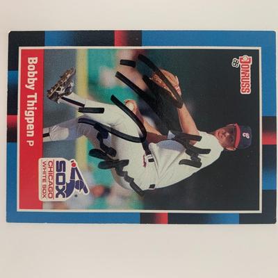 Bobby Thigpen signed baseball card