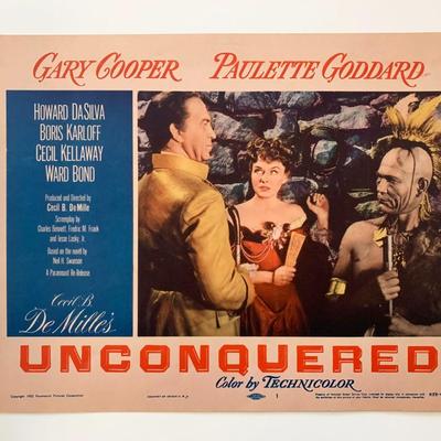 Unconquered  original 1955R vintage lobby card
