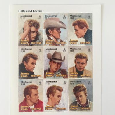 James Dean Stamp Set - Montserrat