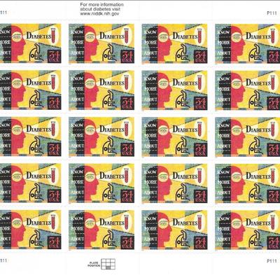 Know More About Diabetes USA Stamp Sheet