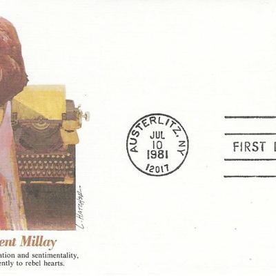 Edna St. Vincent Millay FDC