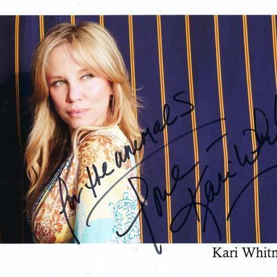 Playboy Playmate Kari Whitman signed photo