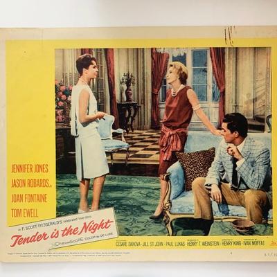 Tender is the Night 1962 vintage lobby card