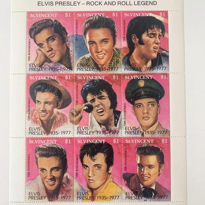 Elvis Presley 15th Anniversary Stamp Set - St. Vincent