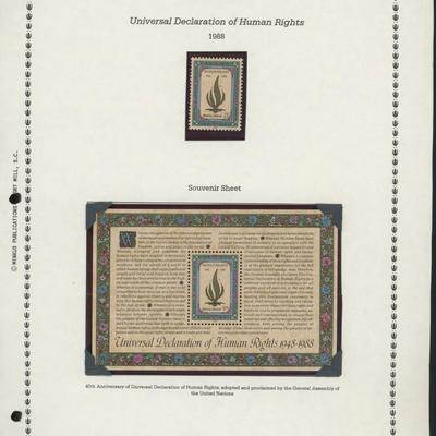 United Nations New York Stamps 1988