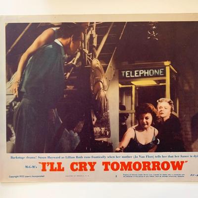I'll Cry Tomorrow 
original 1955 vintage lobby card