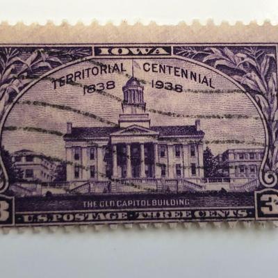 1938 3¢ Iowa Territory Centennial Stamp