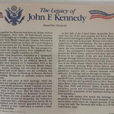 John F. Kennedy commemorative cover with coin