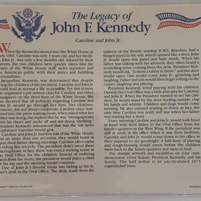 John F. Kennedy commemorative cover with coin