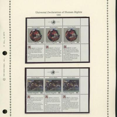 United Nations New York Stamps 1991