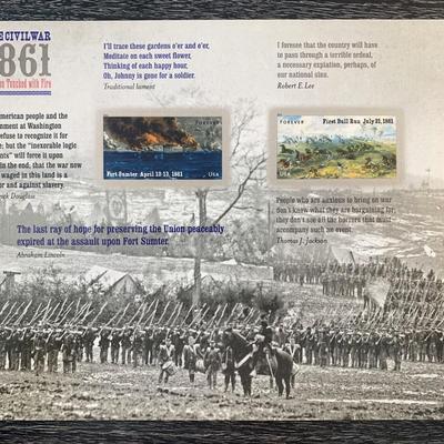 Civil War A Nation Touched With Fire stamp sheet