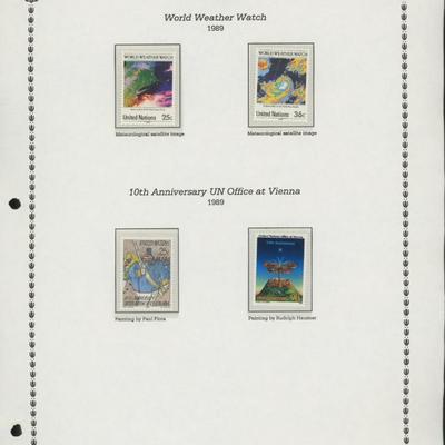 United Nations New York Stamps 1989