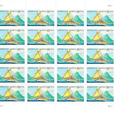 American Samoa USA Stamp Sheet