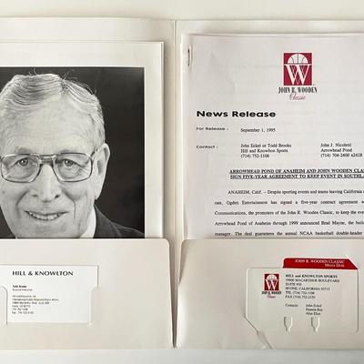UCLA Basketball Coach John R. Wooden Classic press packet