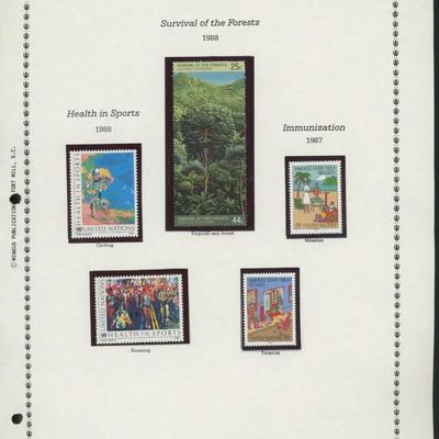 United Nations New York Stamps 1987-1988