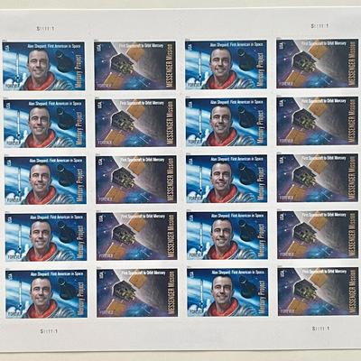 2011 Mercury Project and Messenger Mission stamp set of 20