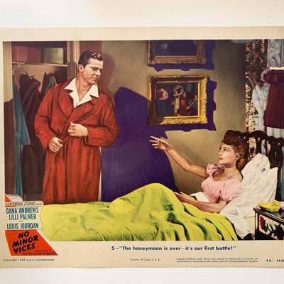No Minor Vices original 1948 vintage lobby card
