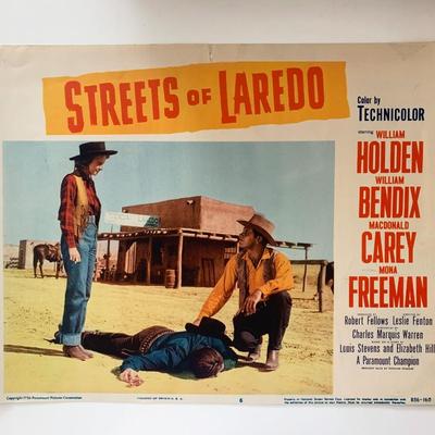 Streets of Laredo original 1956R vintage lobby card