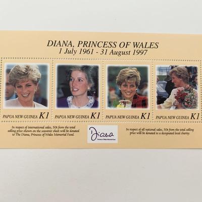 Papua New Guinea Diana Princess of Wales commemorative stamp set