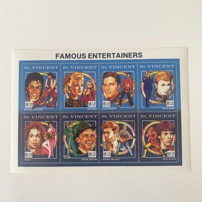 Famous Entertainers Commemorative Stamp Set - St. Vincent
