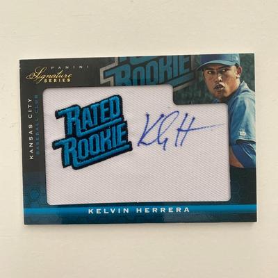 2012 Panini Signature Series Kelvin Herrera Signed Rookie Patch