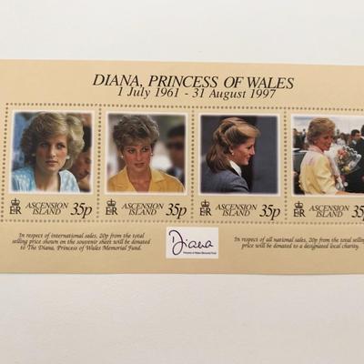 Ascension Island Diana Princess of Wales commemorative stamp set