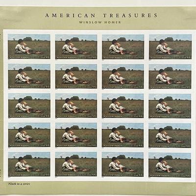 2010 American Treasures Winslow Homer stamp set of 20