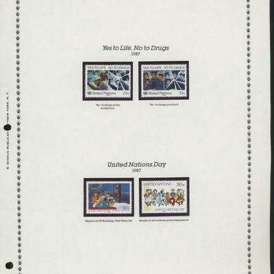United Nations New York Stamps 1987