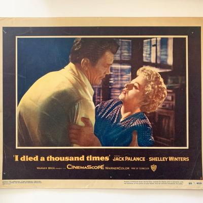 I Died a Thousand Times original 1955 vintage lobby card
