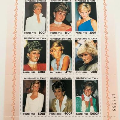 Republique Du Tchad Princess Diana commemorative stamp
