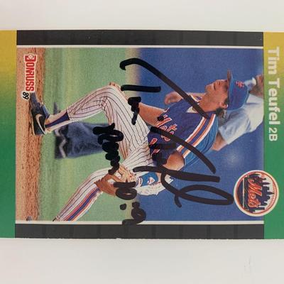 Tim Teufel signed baseball card