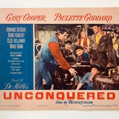 Unconquered  original 1955R vintage lobby card