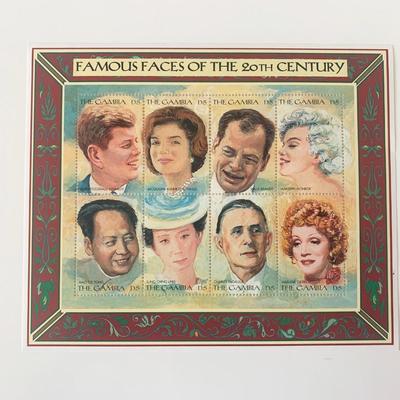 Famous Faces of the 20th Century Stamp Set - The Gambia - 1996
